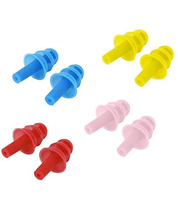 Ear Plugs Softa Gel Noise Reduction for Sleping/Medittion/ Swiing Adult Child/Reusable for Travel - 5 Pairs - Random Color