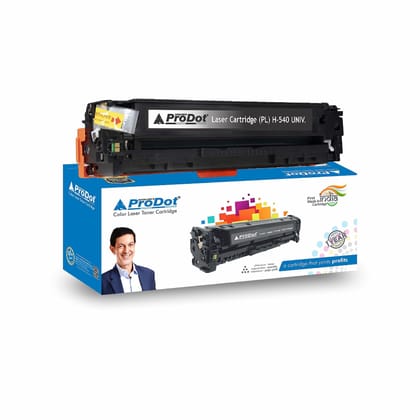 ProDot (PRO H-540 Univ.-543 Univ. Laser Toner Cartridge for HP CB540A-543A (125A)/ CE320A-323A (128A)/ CF210A-213A (131A)/ Canon CRG 116/316/716 Compatible with HP Color Laserjet