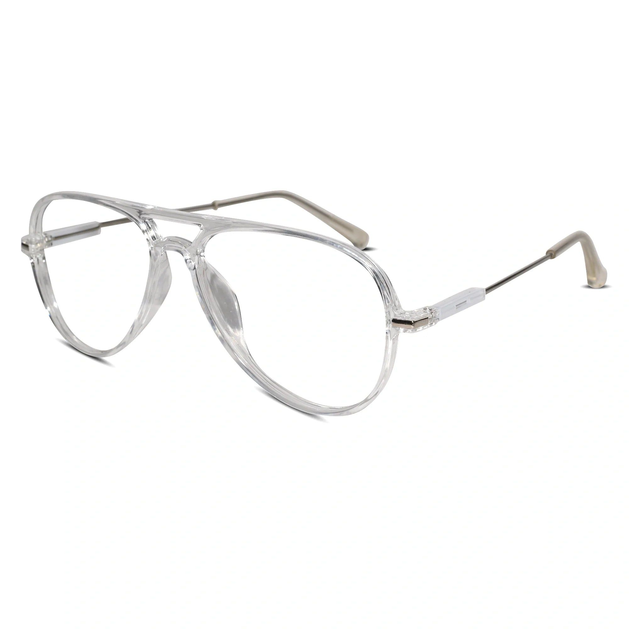 Aviator Transparent Eyeglasses For Men & Women LKE2810-TRAN