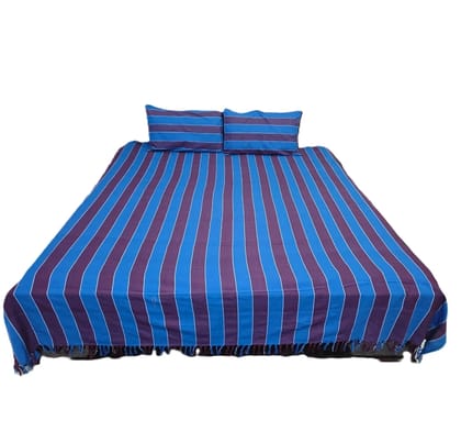 Dhaga Vishwas Ka Handloom Cotton Double Bed Sheet with Pillow Covers Dhaga Vishwas Ka Handloom Cotton Double Bed Sheet with Pillow Covers