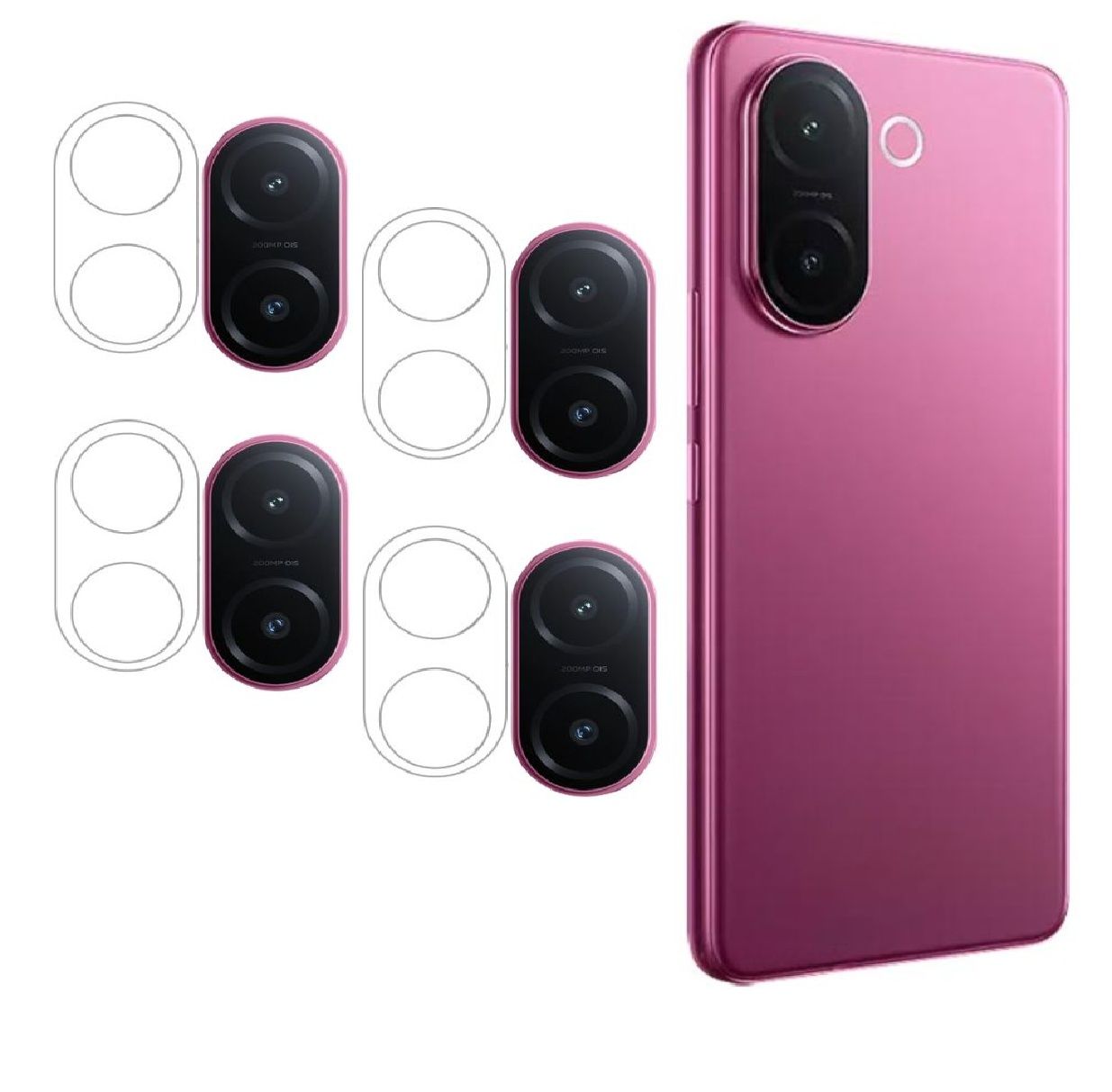ISAAK Back Camera Lens Protector compatible for Vivo V60e 5G (Pack of 4)