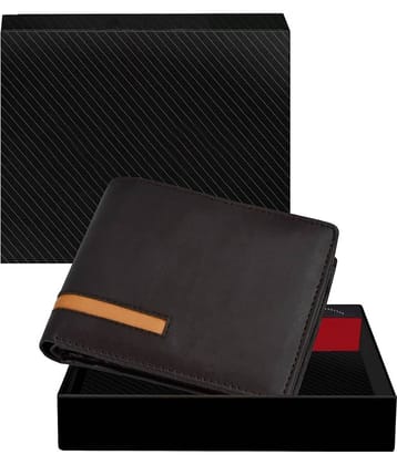 GEEO - Brown Faux Leather Men's Two Fold Wallet ( Pack of 1 )