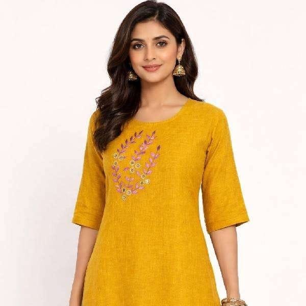 Mustard Casual Kurti