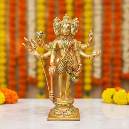 Brass Dattatreya God Idol Premium Murti, Height : 12 Inch (BSMAS969 X)