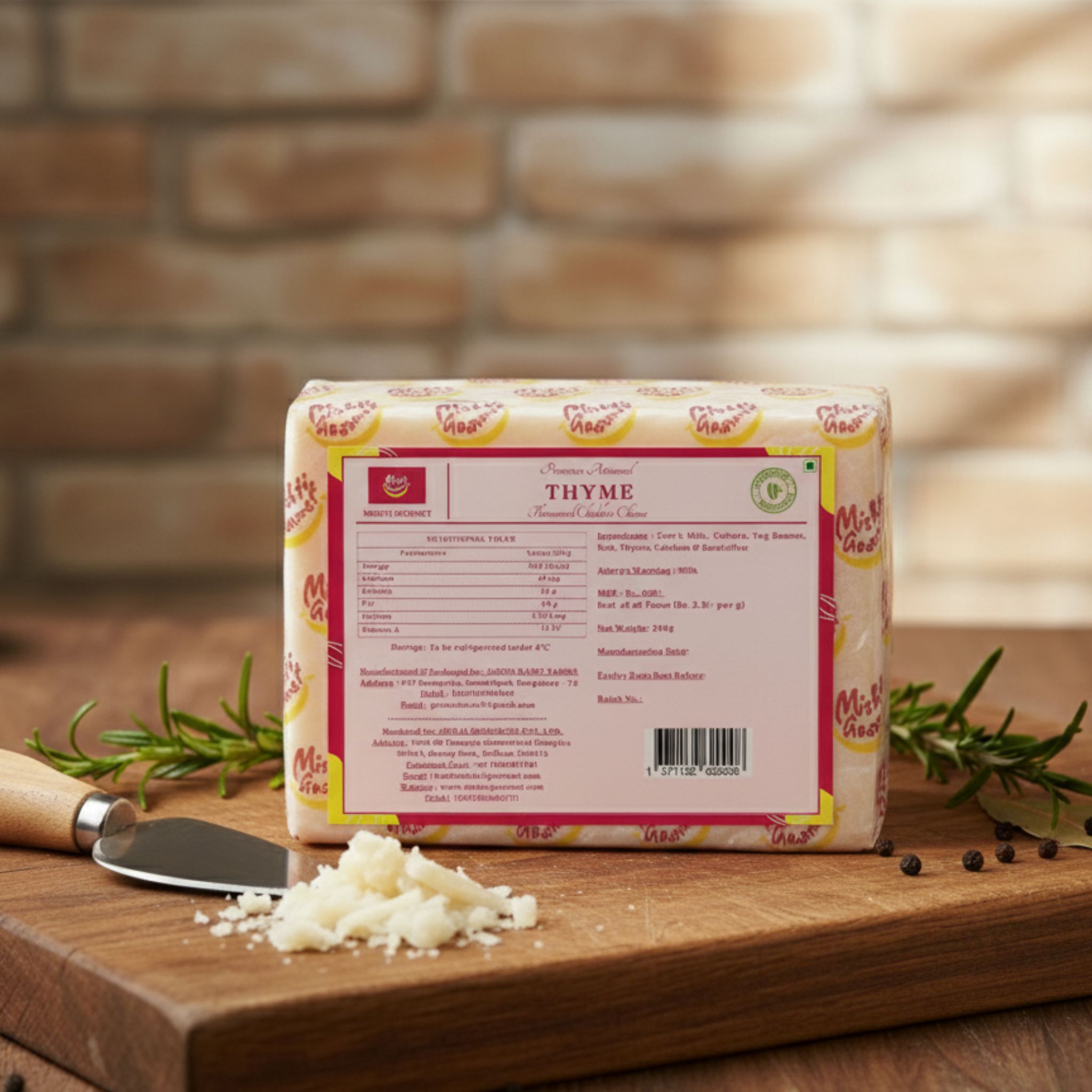 Mishti Gourmet Thyme Cheddar 200g