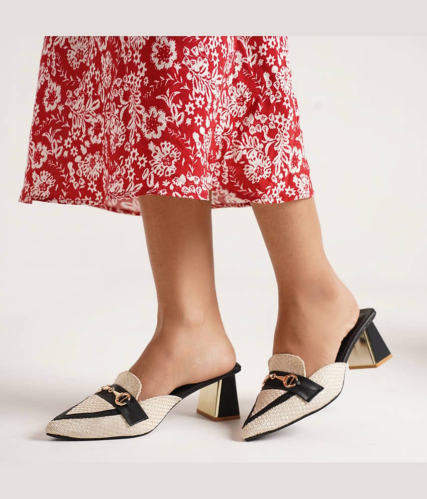 JM Looks Black Women's Mules Heels