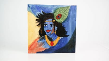 Handcrafted Krishna Drawing | Traditional Devotional Wall Art for Home & Pooja DécorHandcrafted Krishna Drawing | Traditional DevotionHandcrafted Krishna Drawing | Traditional Devotional Wall Art for Home & Pooja Décoral Wall Art for Home & Pooja Décor