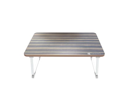 Portronics My Buddy J Portable/Foldable Laptop Table with Laminated MDF Board, Aluminium Legs, Anti-Skid Grip, Supports Upto 17 inch Laptop - Brown