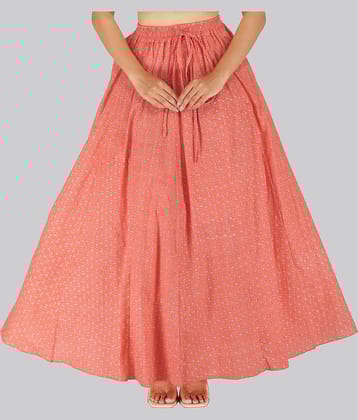 Sttoffa Orange Cotton Women's Broomstick Skirt ( Pack of 1 )