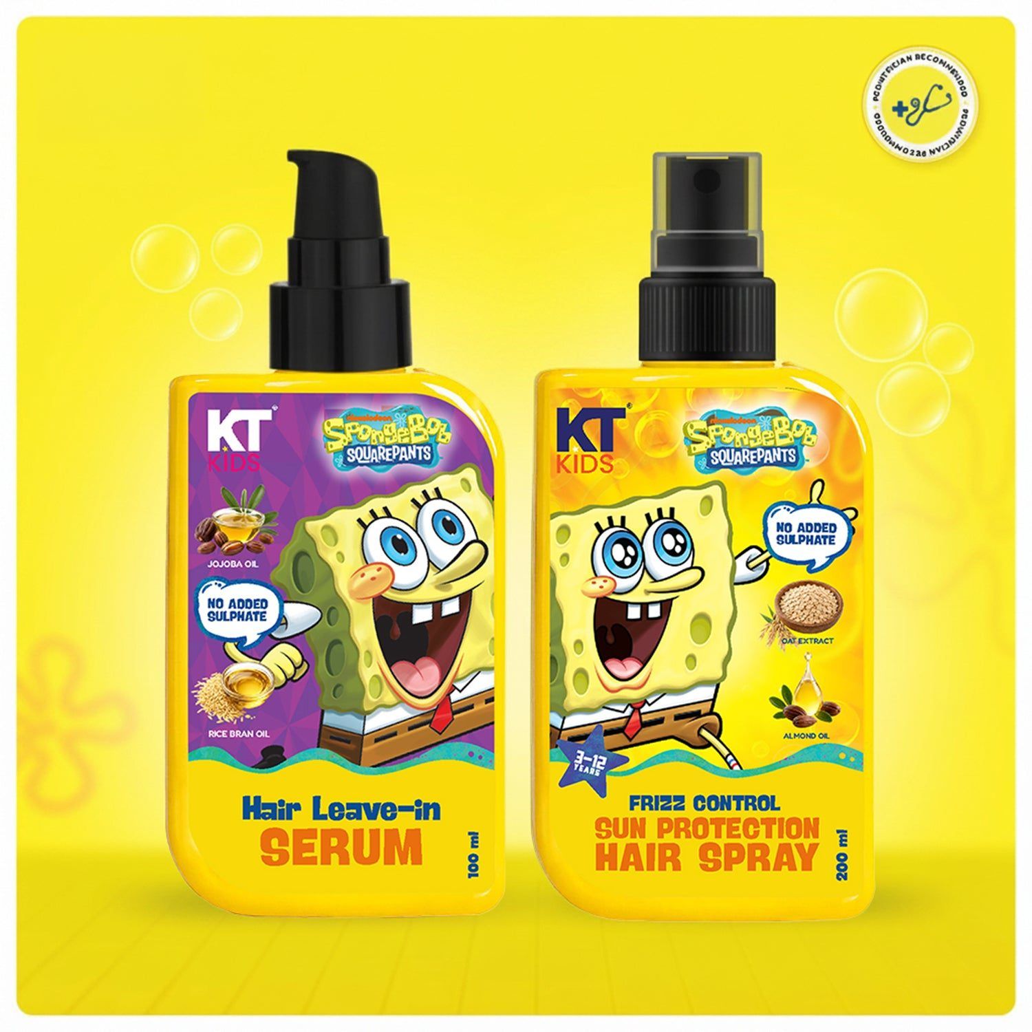 KT Kids Hair Care Protection Combo – Hair Leave-In Serum + Moisturizing Sun Protection Hair Spray - 300ml