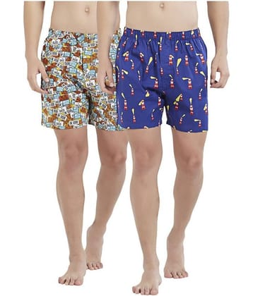 XYXX Pack of 2 Cotton Boxers For Men's ( Multi )