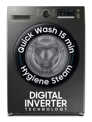 Samsung 7 kg, 5 Star, Hygiene Steam, Quick Wash, Digital Inverter Motor, Fully-Automatic Front Load Washing Machine (WW70FG4S02AXTL, Inox) Samsung 7 kg, 5 Star, Hygiene Steam, Quick Wash, Digital Inverter Motor, Fully-Automatic Front Load Washing Machine