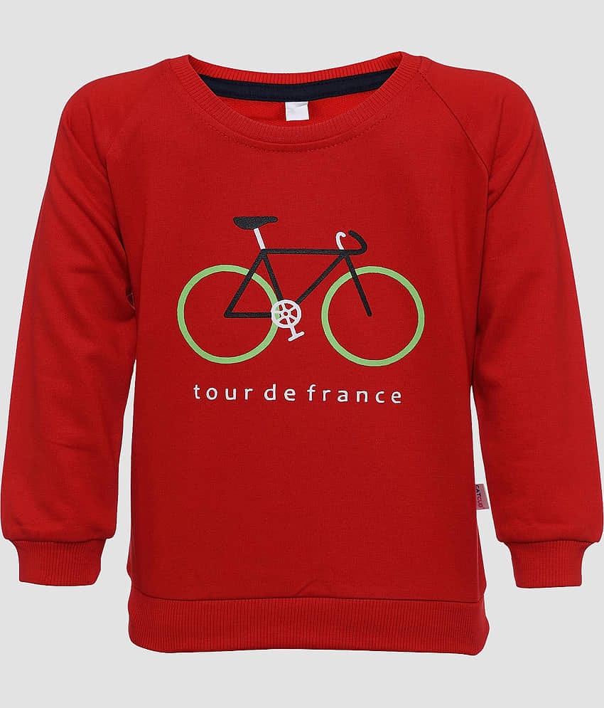 CATCUB Single Baby Boys Cotton Blend Pullover ( Red )