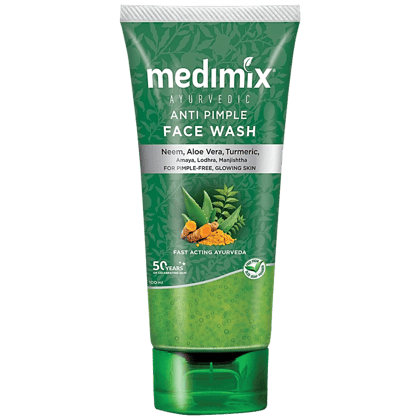 Medimix Anti Pimple Face Wash - Ayurvedic, For Pimple Free & Glowing Skin, 100 Ml Medimix Anti Pimple Face Wash - Ayurvedic, For Pimple Free & Glowing Skin, 100 Ml