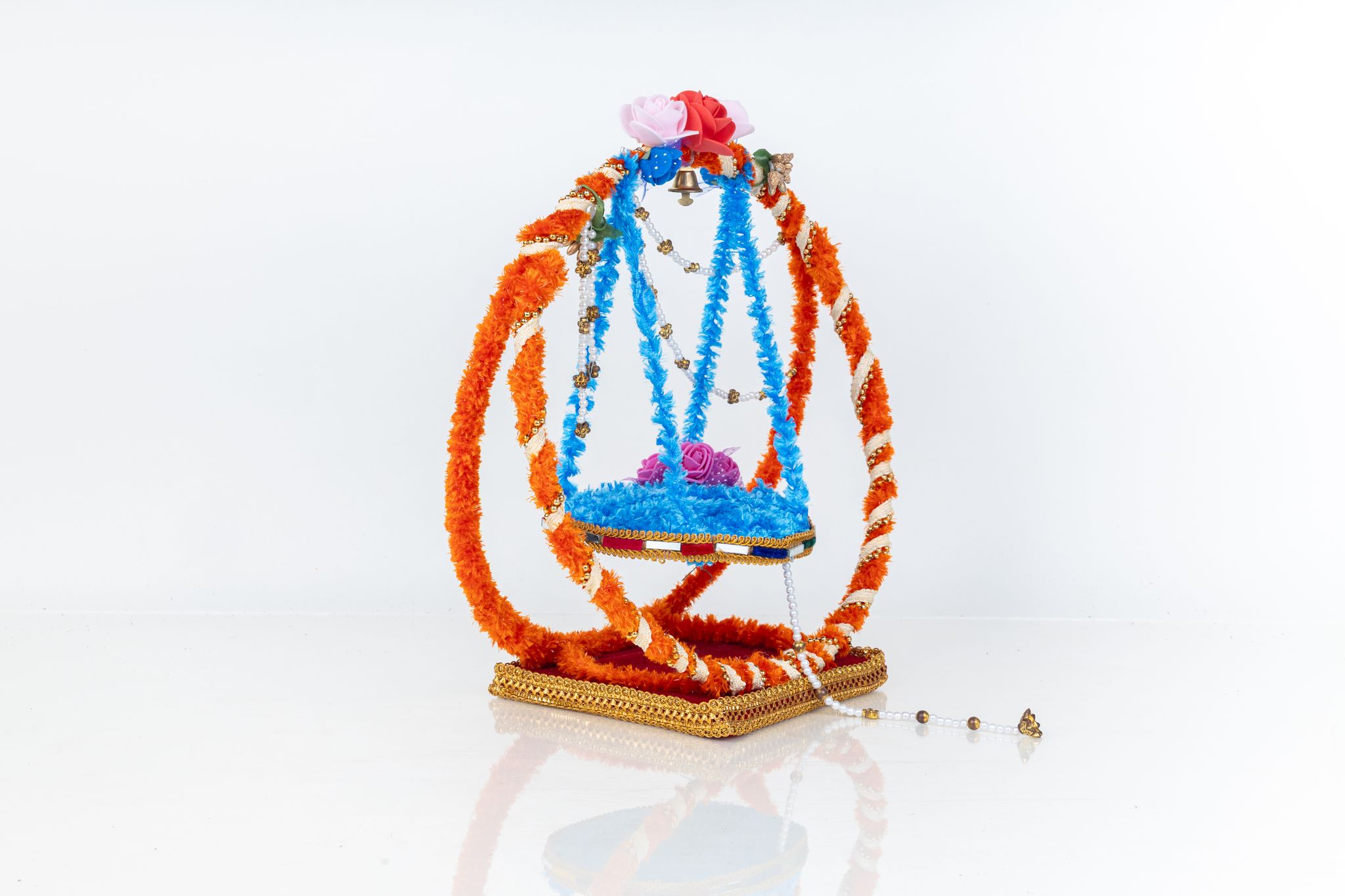 Handcrafted Laddu Gopal Swing (Jhulla) | Traditional Pooja Jhula | Decorative Home & Temple Décor