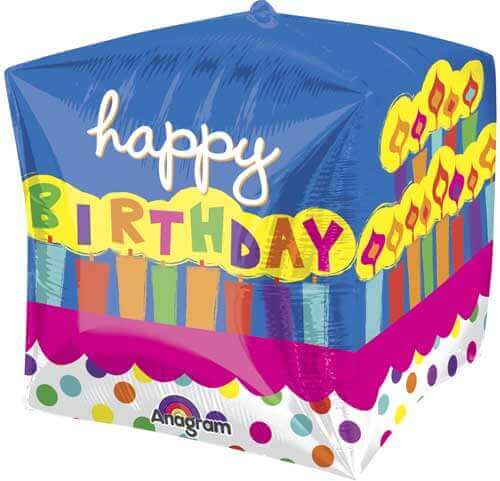 Wanna Party Birthday Cake Cube Balloons