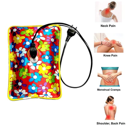 Electric Hot Water Bag for Pain Relief - Heat Therapy for Neck, Shoulder, Back, Knee, and Menstrual Cramps