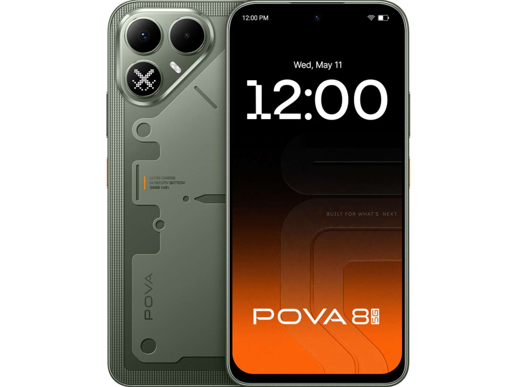 Tecno Pova 8 5G Smartphone, 6GB RAM, 128GB Storage - Terminal Green
