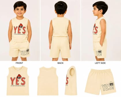 Boys Cartoon Graphic Tee + Logo Shorts Set