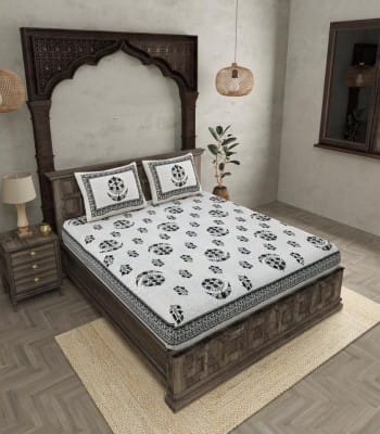 Blooming Elegance 240TC Cotton Bedsheet