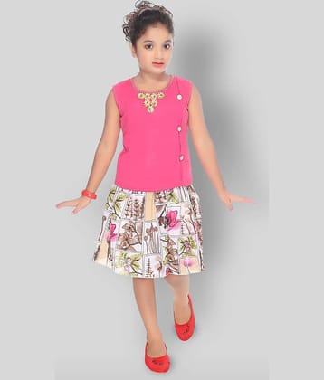 Zadmus Pack of 1 Baby Girls Cotton Blend Dresses ( Pink )