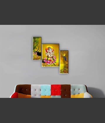Saf Ganesha modern art MDF Painting Without Frame