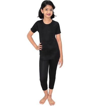 Goodluck Girls Short Sleeve Swim T-Shirt With Swim Pant
