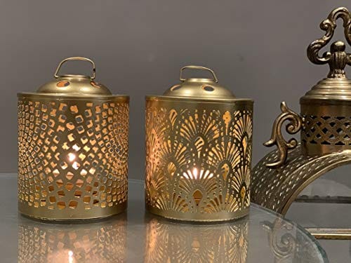 Pack of 2 Tealight Candle Holders for Diwali Decor, Christmas Decor Decorations Items for Home Decor