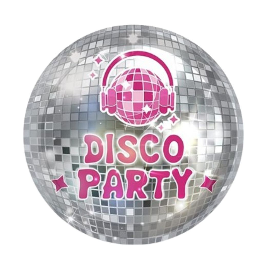 Disco Theme Party Paper Plates - 9 inches - 8PC