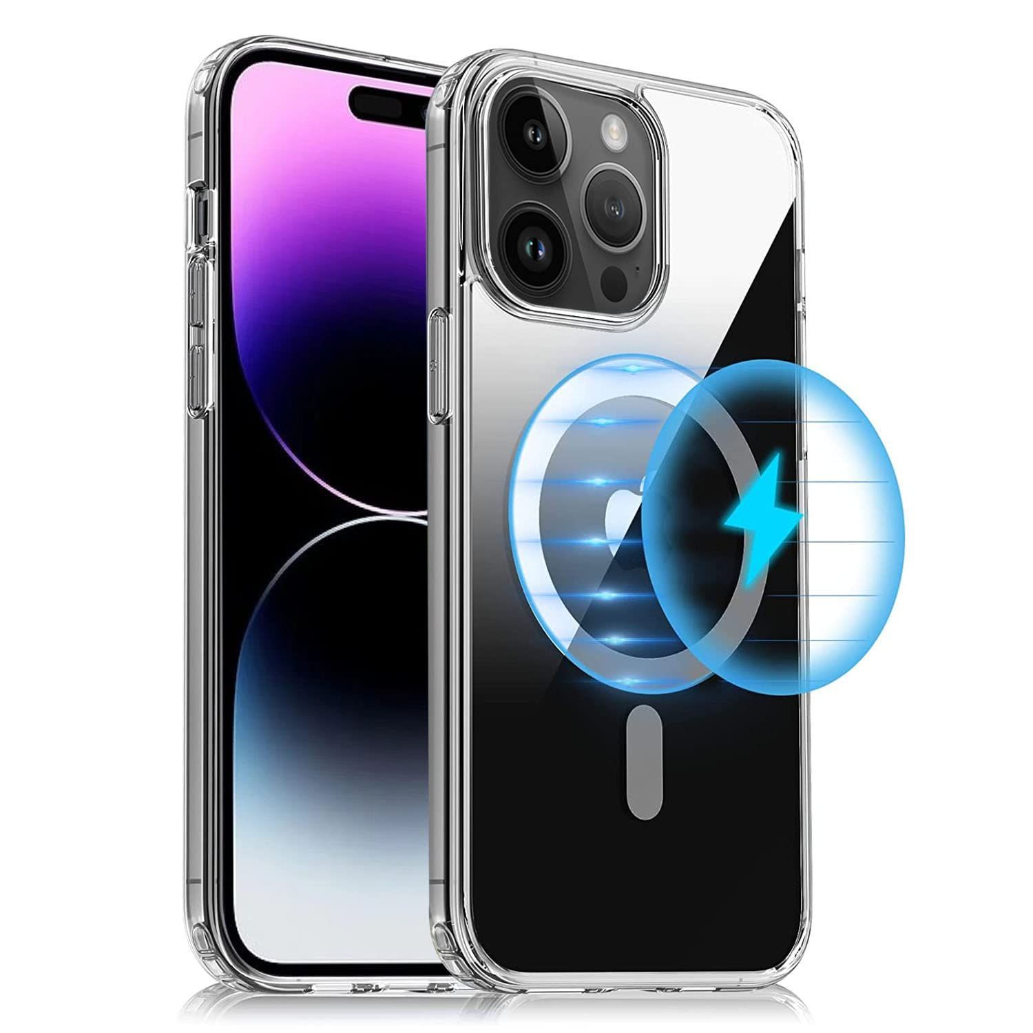 LIRAMARK Magnetic Protective Clear Case Compatible with Magsafe for Apple iPhone 14 Pro Max (6.7 inch) (‎Transparent)