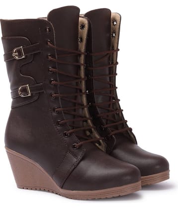 Picktoes Brown Women's Ankle Length Boots