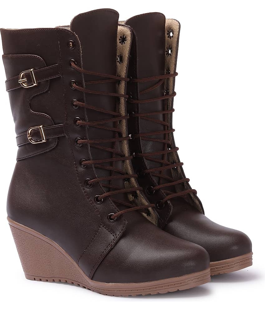 Picktoes Brown Women's Ankle Length Boots