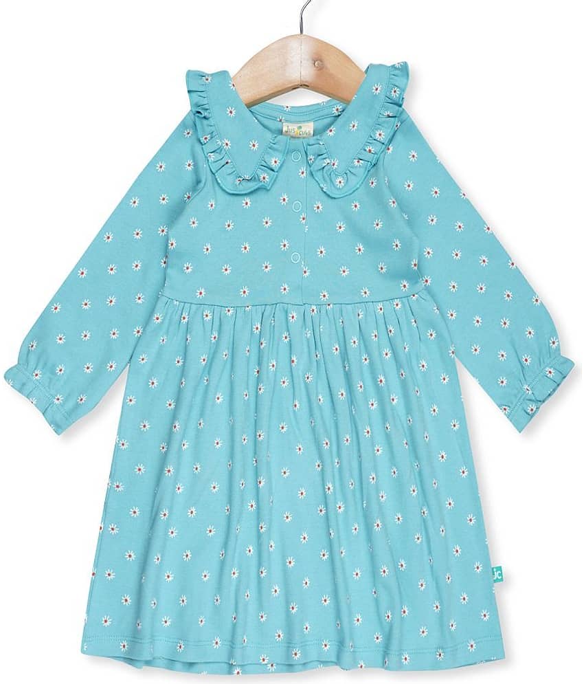 Juscubs Pack of 1 Baby Girls Cotton Dress ( Blue )