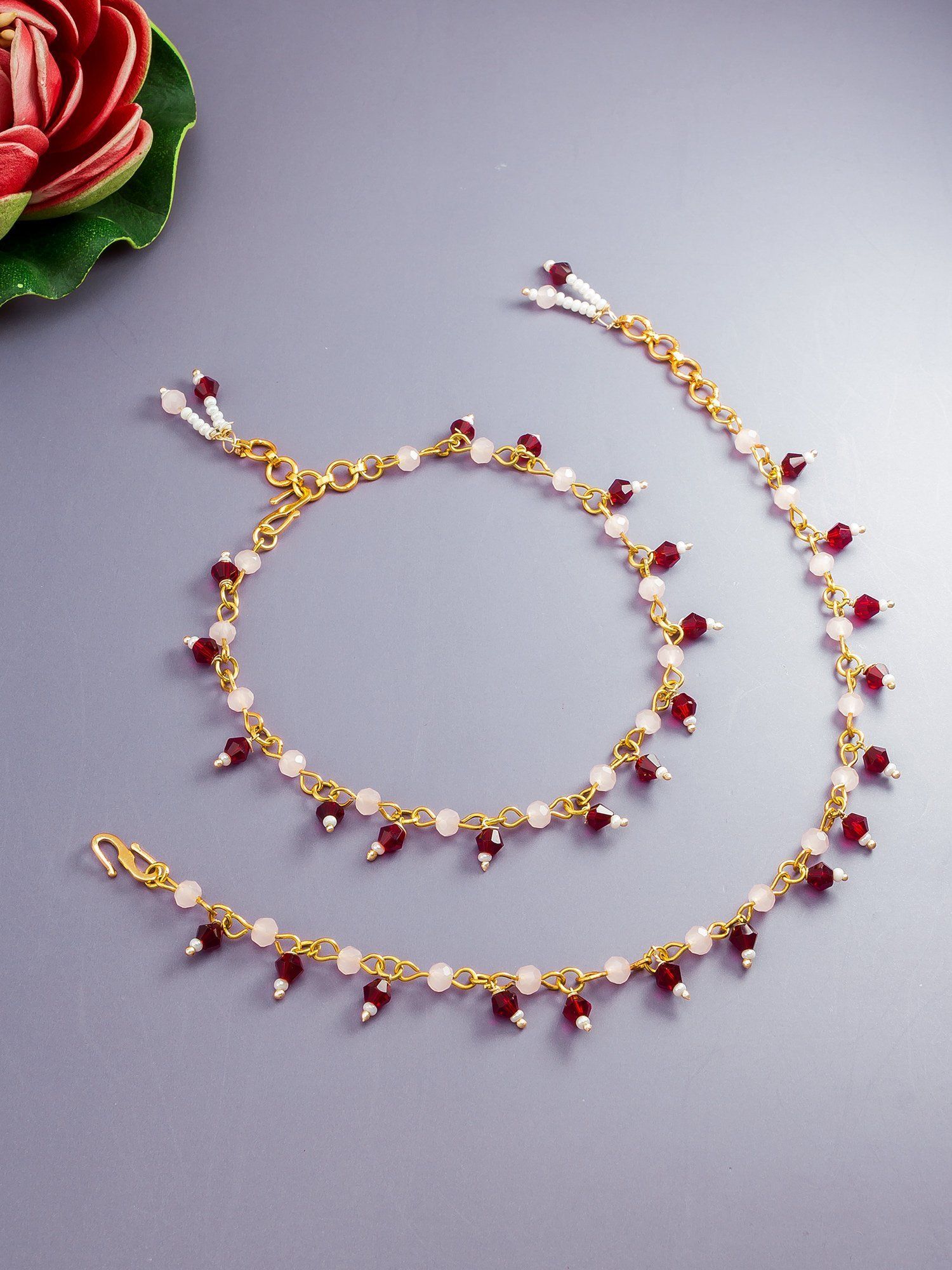 Morison Ethnic Silver Anklet Traditional Design, Modern Appeal