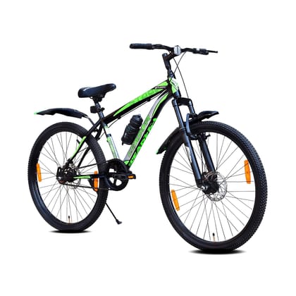 Leader Stark 27.5T MTB Cycle/Bike With Dual Disc Brake And Complete Accessories 27.5 T Mountain Cycle (Single Speed, Black)
