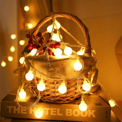 Milky Ball LED String Lights,4 Mtrs-14 LED Fairy Lights for Home Decoration Milky Ball LED String Lights,4 Mtrs-14 LED Fairy Lights for Home Decoration