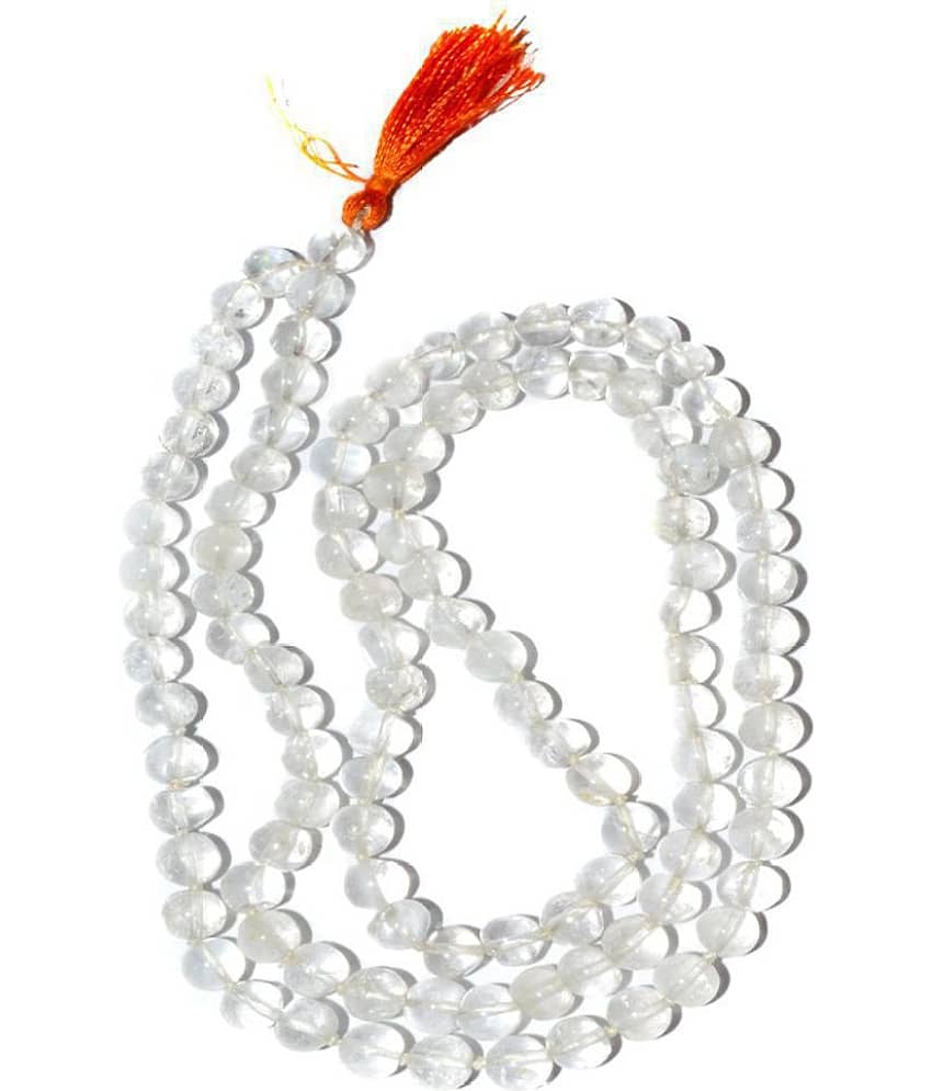 King & Queen Natural Sphatik Mala - 5mm (108+1) Original Beads