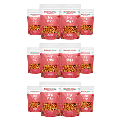 PROMUNCH Soya Chips - Peri Peri (Pack  of 12; 30g Each)