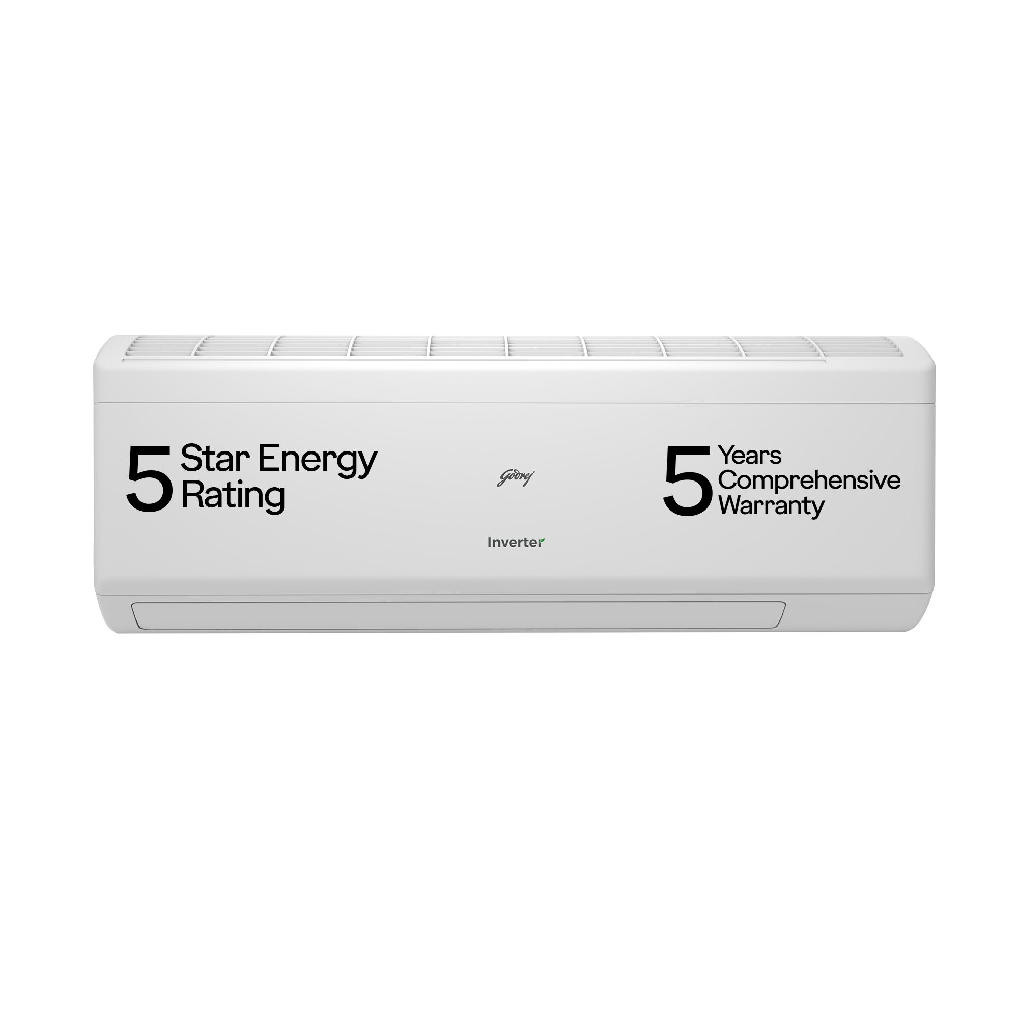 Godrej 1.5 Ton 5 Star, 5 Years Comprehensive Warranty, 5-In-1 Convertible Cooling, Inverter Split AC (Copper, Heavy Duty Cooling at 52°C, AC 1.5T EI 18IINV5R32 WYS, White)