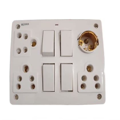 Combined Extension Box 4 Switch 3 Socket with holder