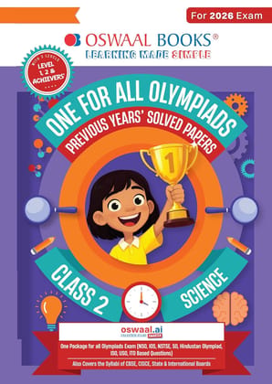 Oswaal One for All Olympiads Previous Years' Solved Papers Prep-Guide Class 2 Science For 2026 Exam -20 july 2026