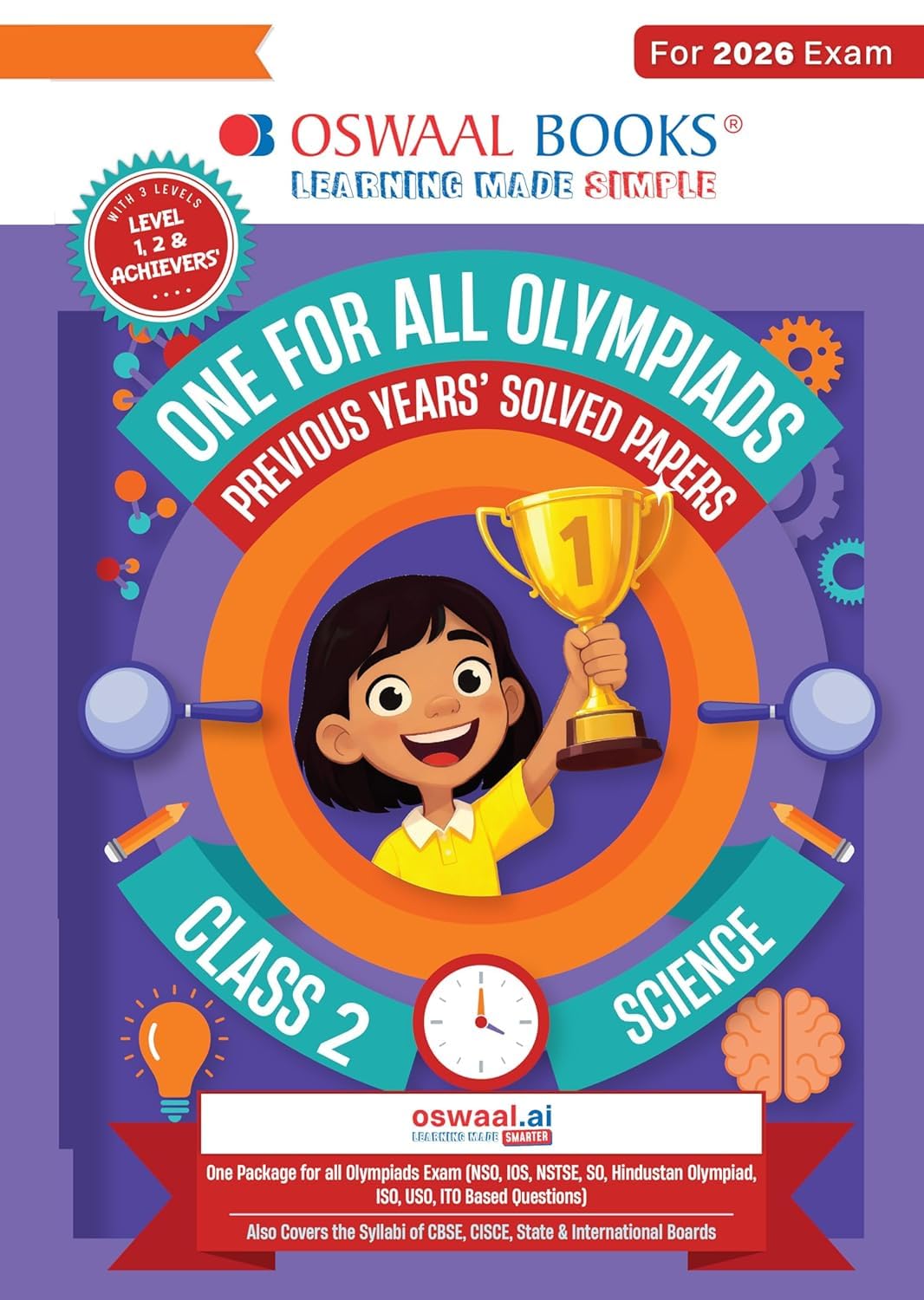 Oswaal One for All Olympiads Previous Years' Solved Papers Prep-Guide Class 2 Science For 2026 Exam -20 july 2026