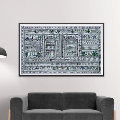 Saura Tribal Artwork with Pattachitra