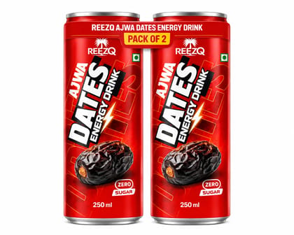 REEZQ Ajwa Dates Energy Drink  Zero Sugar | 250 ml pack of 2