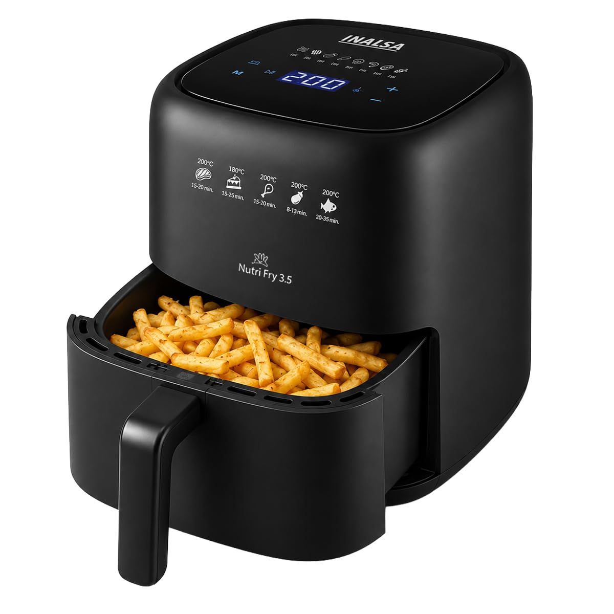 Inalsa NutriFry 3.5 Air Fryer 3.5L - 1400W Inalsa NutriFry 3.5 Air Fryer 3.5L - 1400W - Black