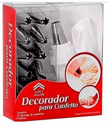 Lucky Traders  12 Piece Cake Decorating Set Frosting Icing Piping Bag Tips With Steel Nozzles. Reusable & Washable