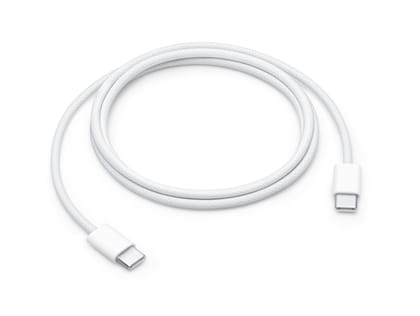 Apple Type-C to Type-C 60W Fast Charging Cable | PD Support | Data Sync | Compatible with iPhone, MacBook, iPad | White