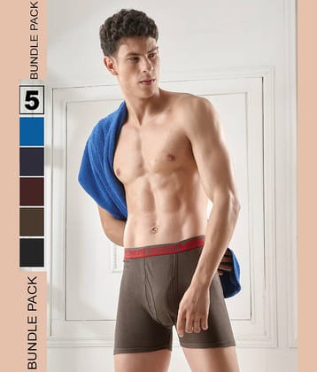lux venus Pack of 5 Cotton Trunks For Men's ( Multicolor )