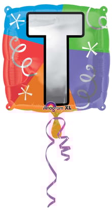 18" LETTER T QUAD BALLOON