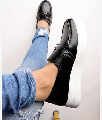 Stylestry Black Women's Loafers